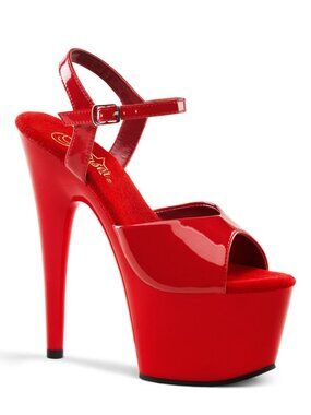 Pleaser Adore-709 Red Platform Heels